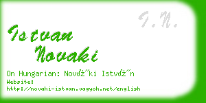 istvan novaki business card